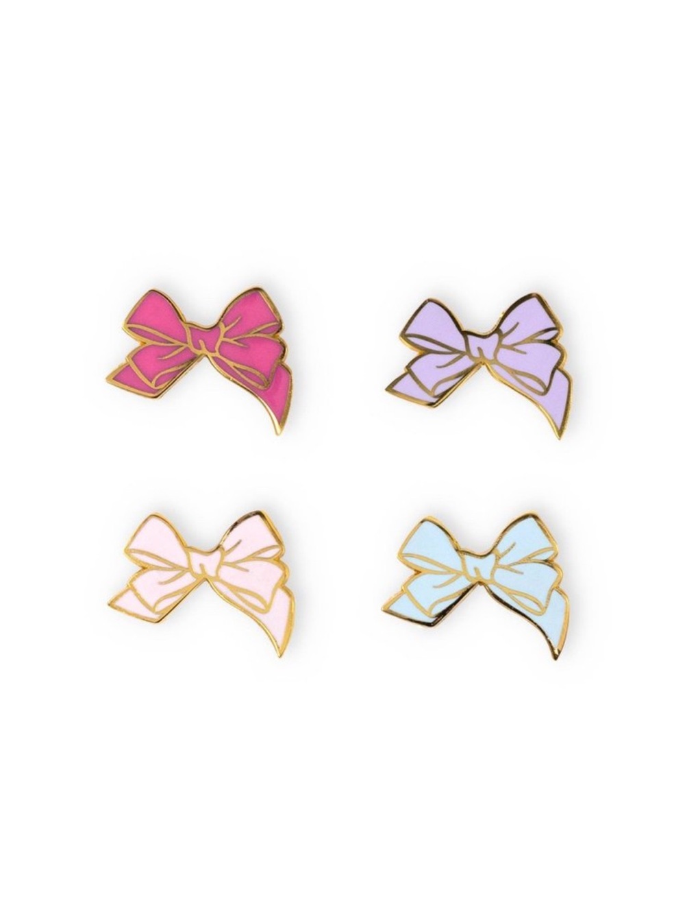 NWT LoveShackFancy x Target set of 4 bow enamel pins